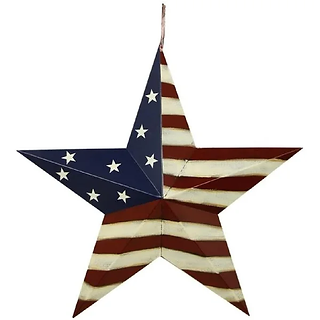Gardenia Patriotic Metal Barn