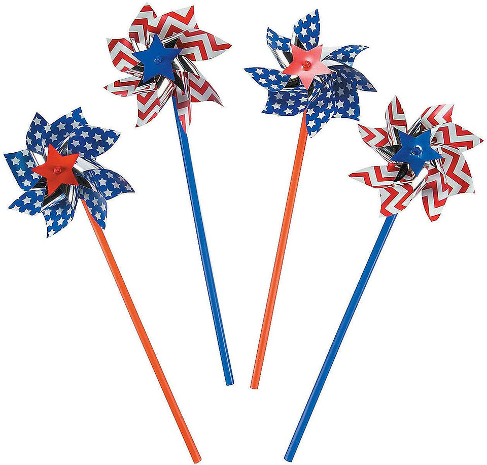 American Flag Patriotic Pinwhe