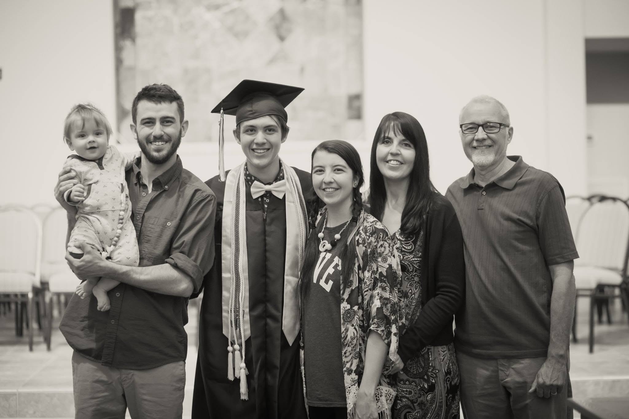 Andrew with family at Georgia-Cumberland Academy graduation