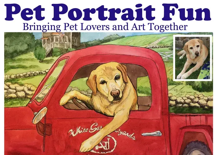 Creative paint-and-sip pet portrait session in NYC, capturing beautiful pet artwork while enjoying a fun, social atmosphere.