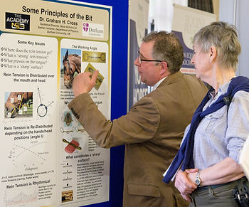 Looking at a poster