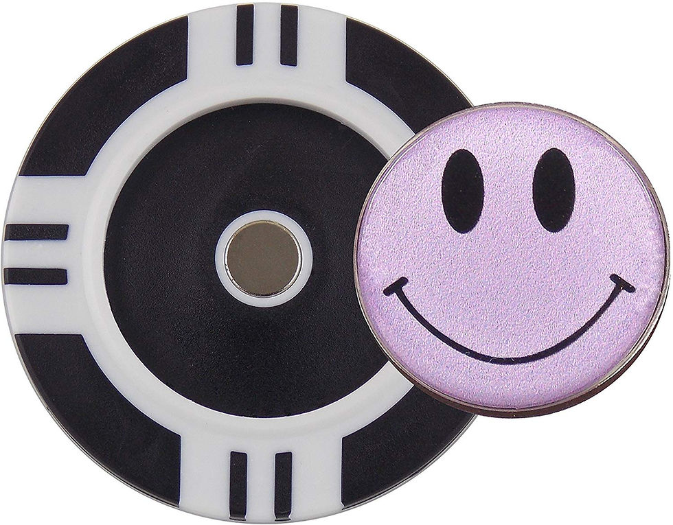 Thumbnail: Magnetic Poker Chip With Smiley Face Ball Marker