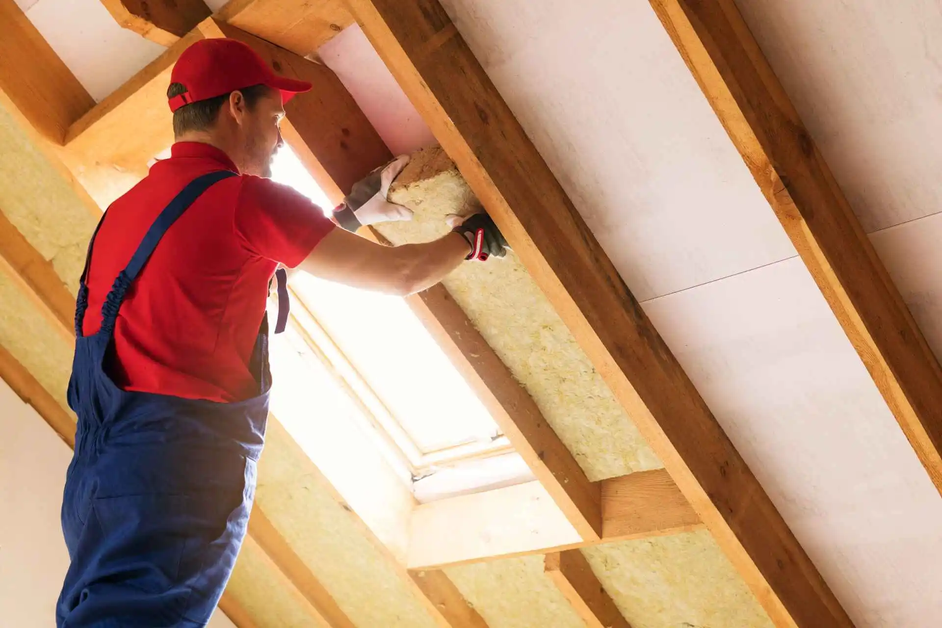 Insulation in the attic.