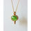 Miniatura: 18 ct gold pendant with green garnet, one of a kind 