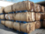 Cardboard bales ready for pick up.