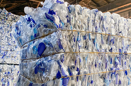 Baled plastic bottles
