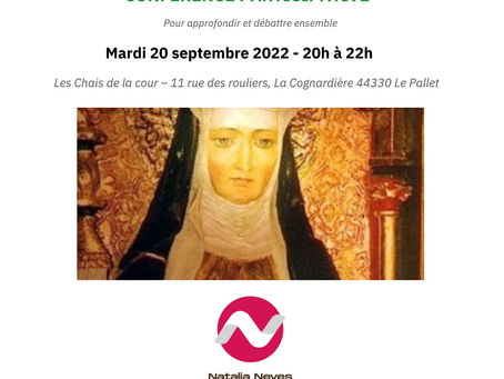 CONFERENCE 20 Septembre 2022 animée par Natalia Neves sur HILDEGARDE DE BINGEN