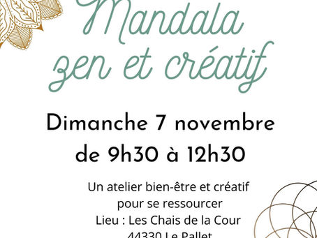 ATELIER DECOUVERTE - MANDALA - 7 NOVEMBRE