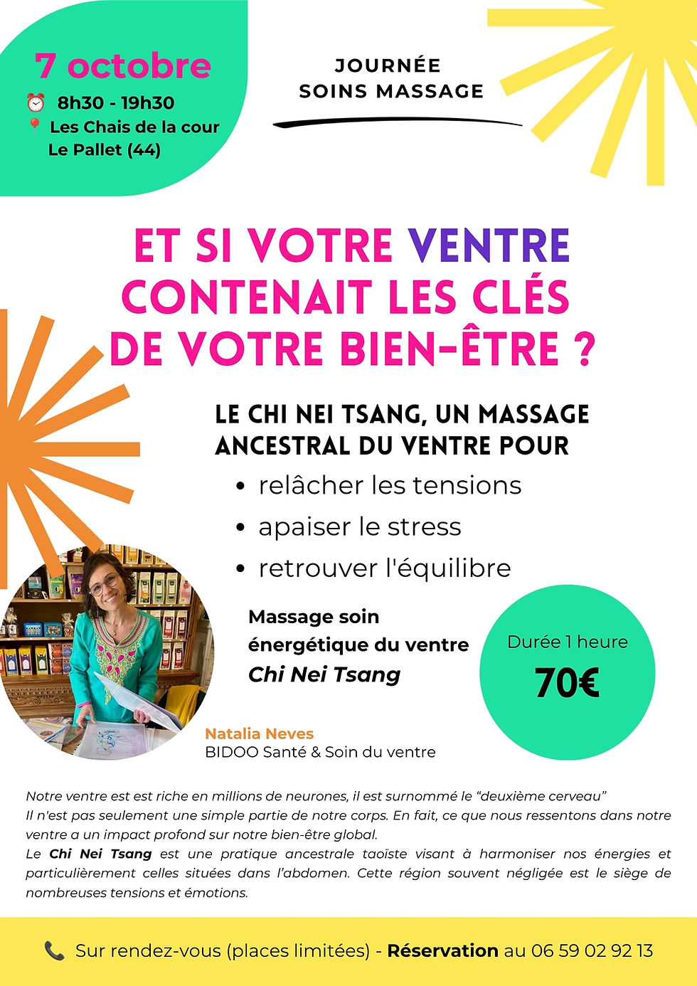 Journée soins massage - CHI NEI TSANG NATALIA NEVES