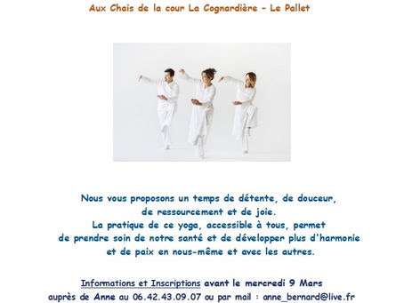 JOURNEE YOGA - ANNE BERNARD - 13 MARS 2022
