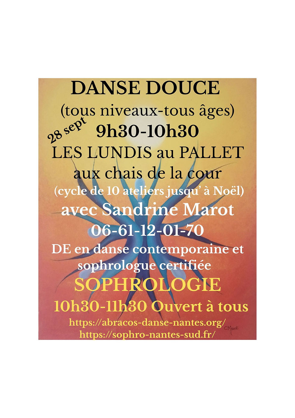 DANSE DOUCE - SOPHROLOGIE                                               SANDRINE MAROT - 28 Septembre 2026