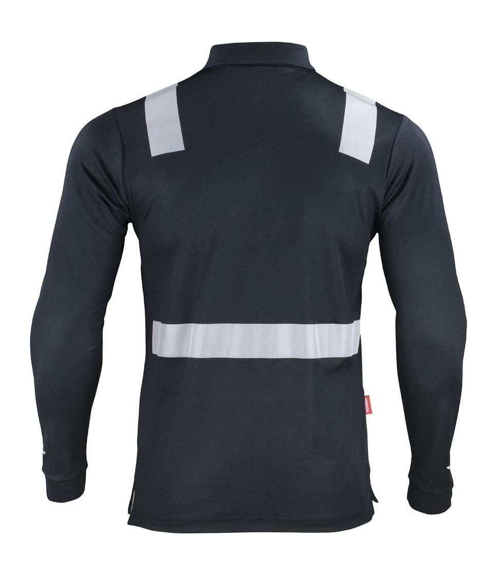 Miniatura: Polera polo híbrida con cinta reflectiva M/L