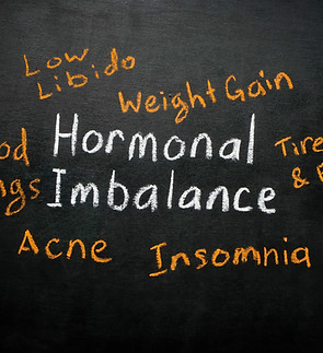 Handwritten Hormonal imbalance sign on t