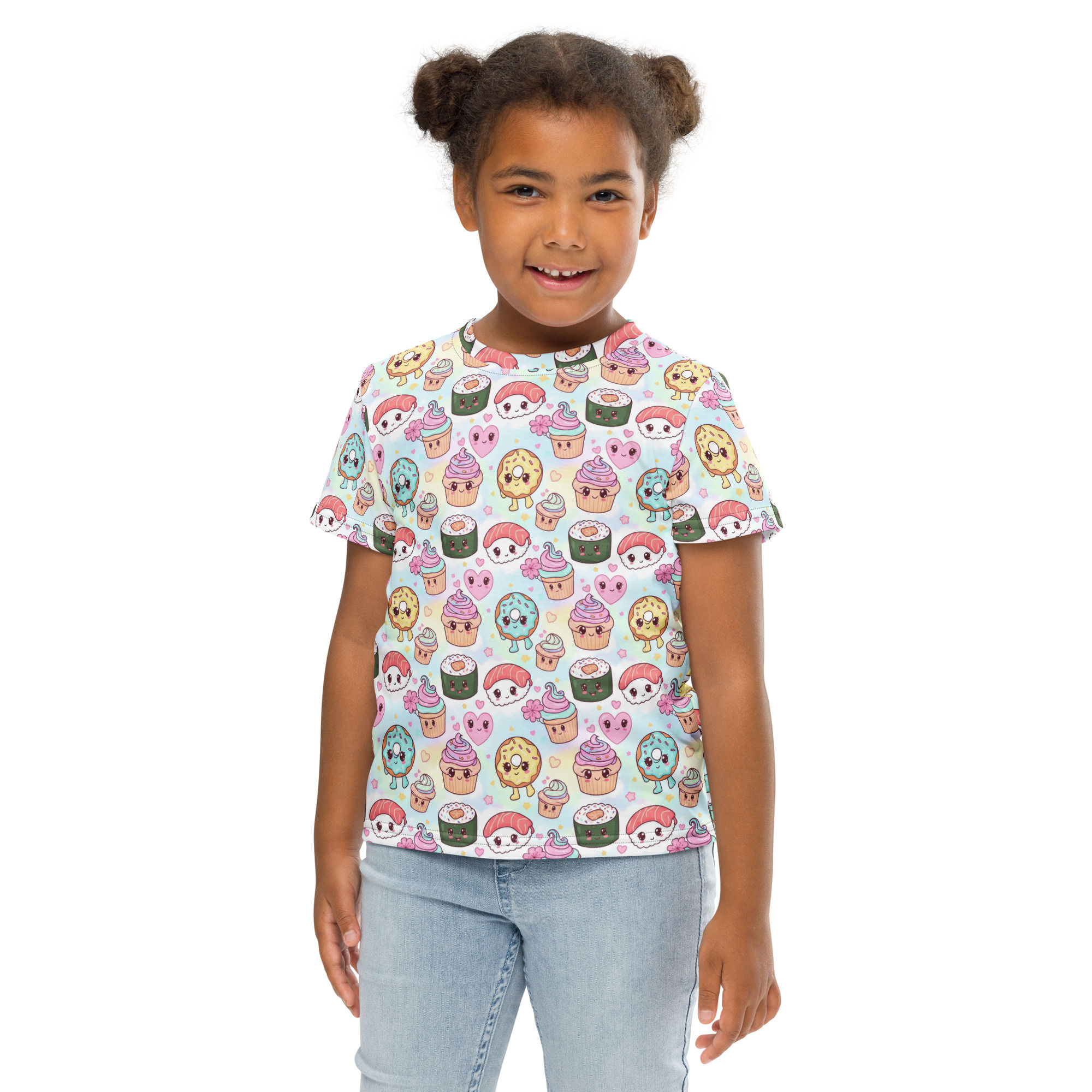 Cute Food Kids crew neck t-shirt