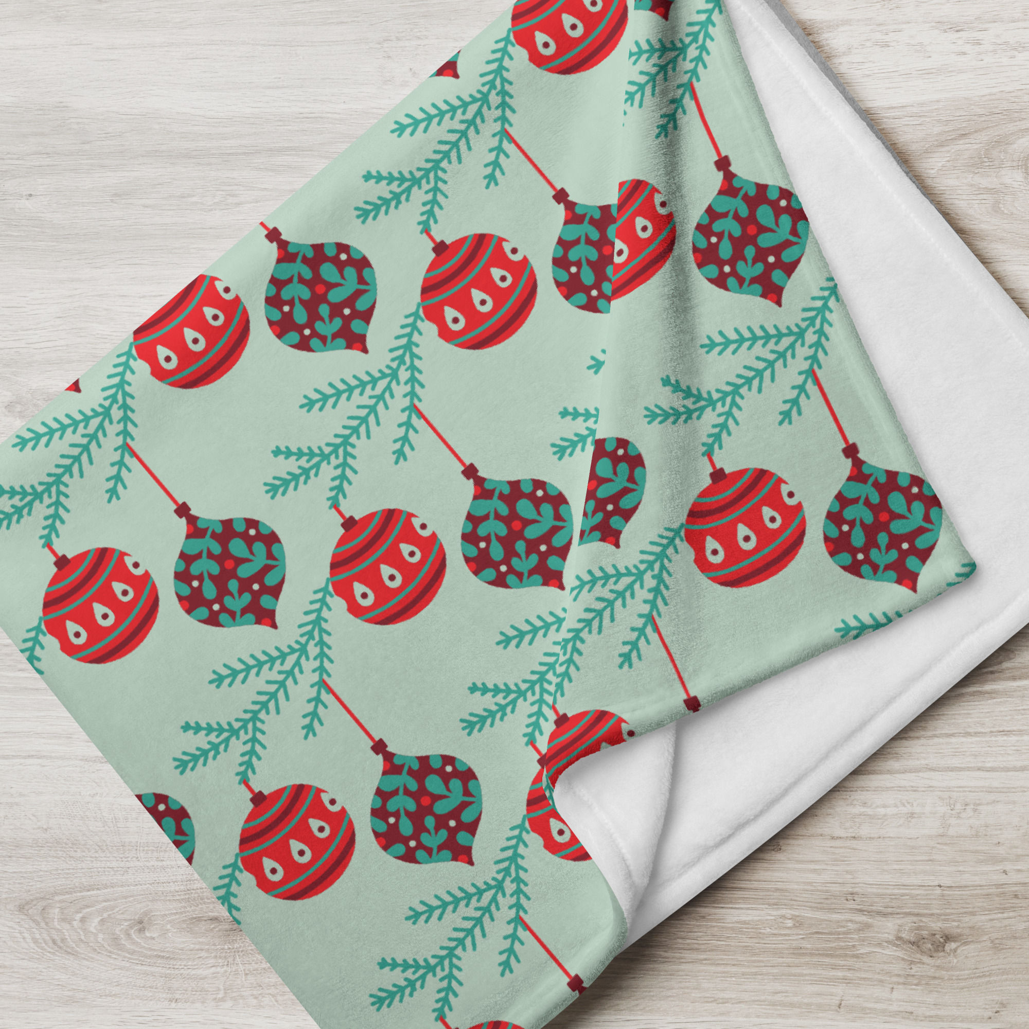 Christmas Baublè Throw Blanket
