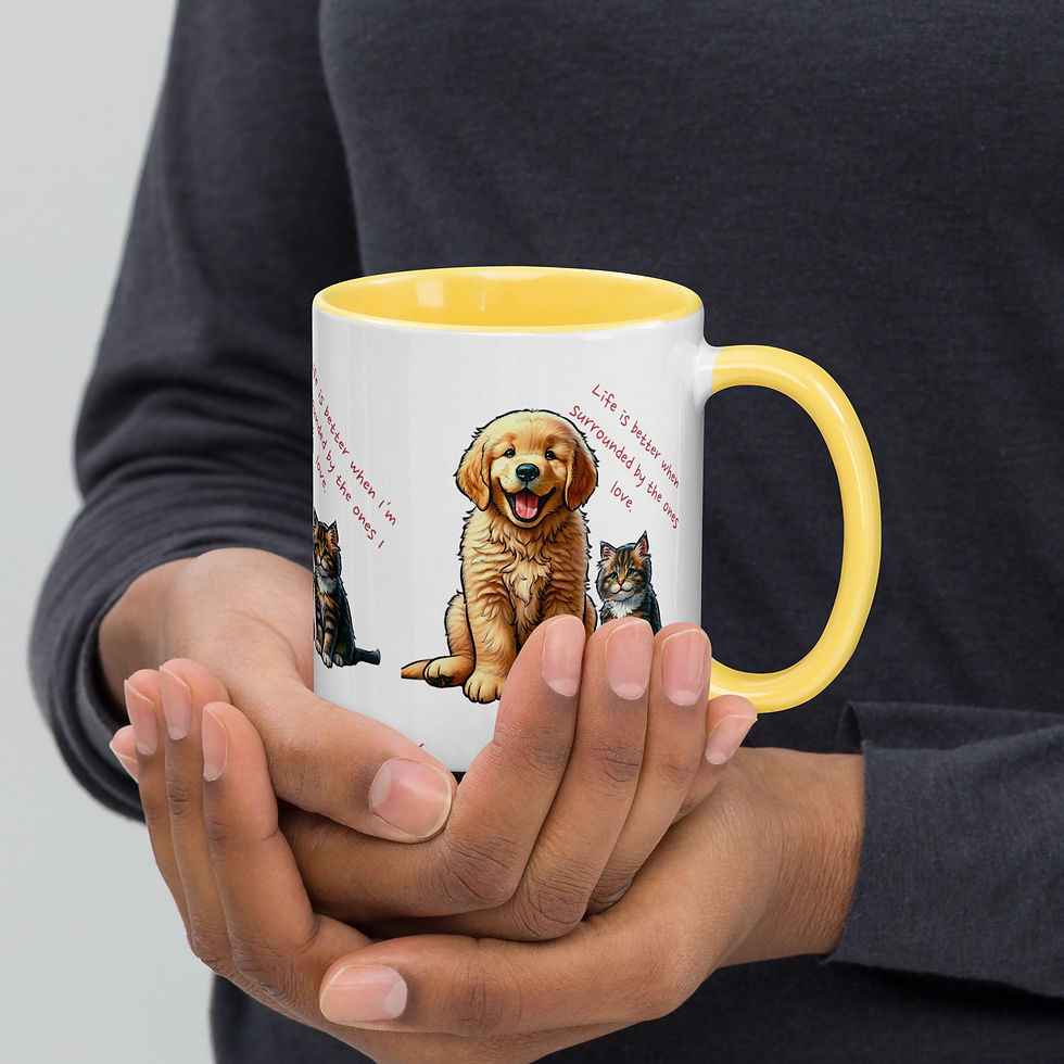 Thumbnail: Dog & Cat Mug with Color Inside