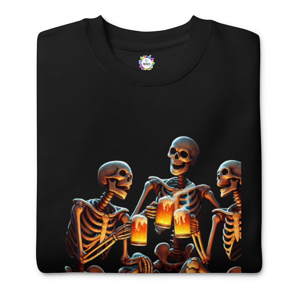 Chillin Skeleton Unisex Premium Sweatshirt