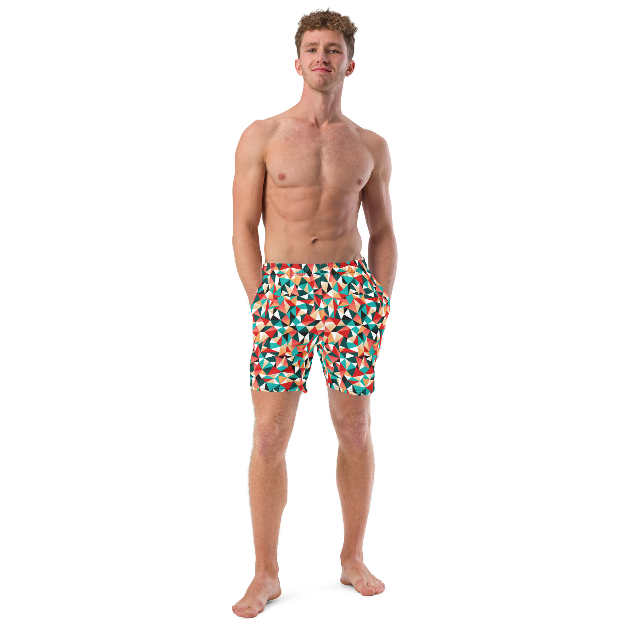 Kaleidoscope Recycled Swim Trunks, matching options available