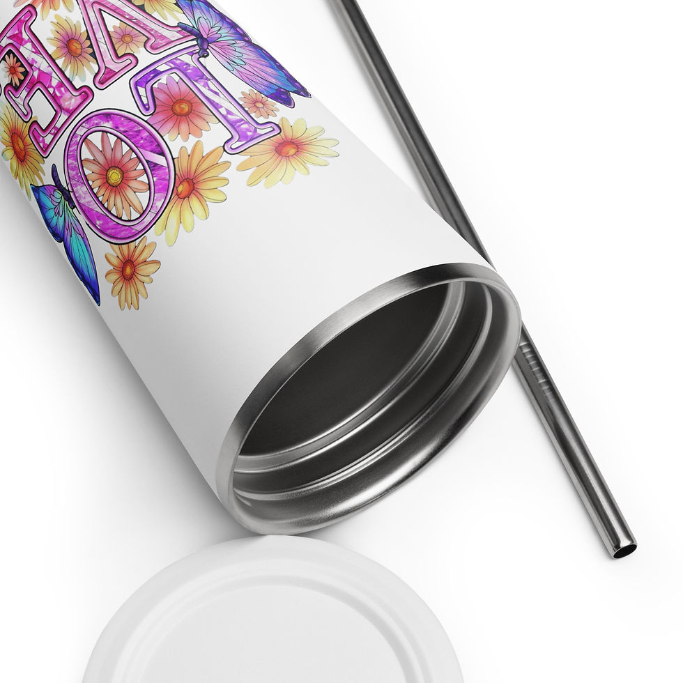Thumbnail: Love Insulated tumbler with a straw