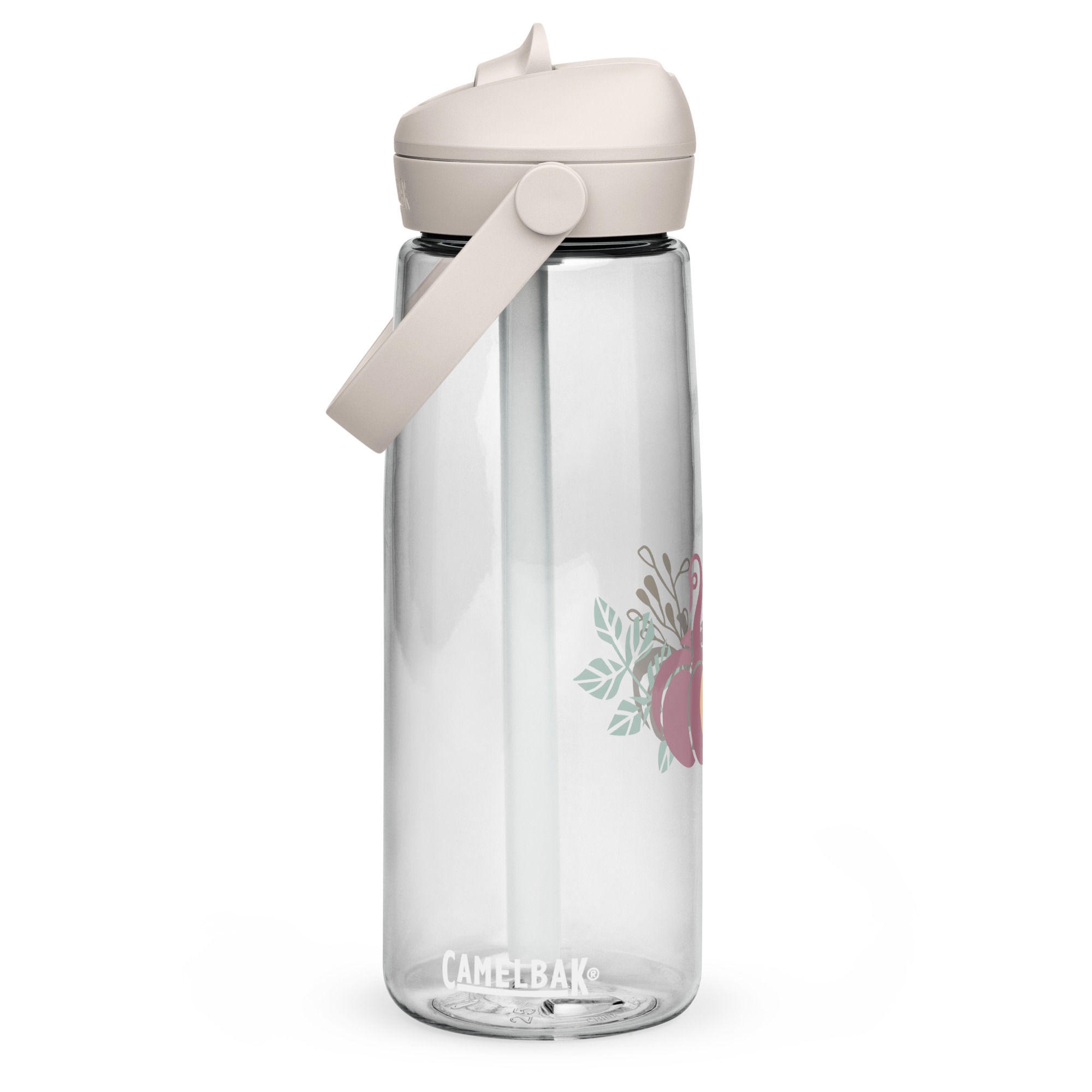 Flip straw Pumpkin water bottle