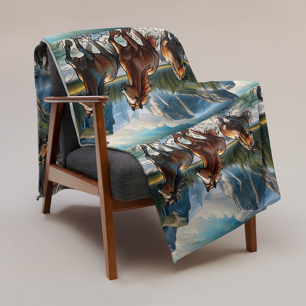 Horses Throw Blanket