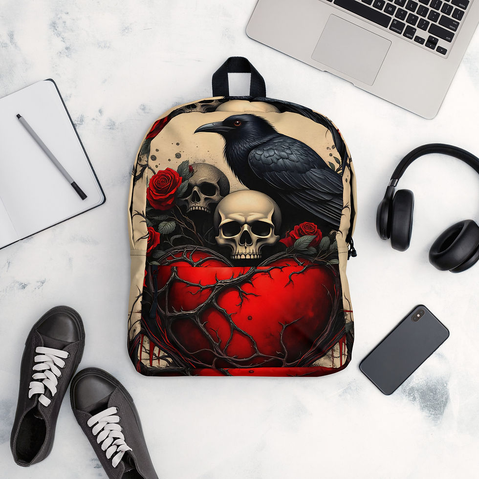 Skull Heart Backpack
