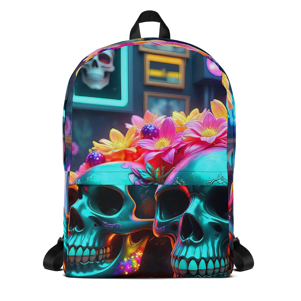 Floral Skull Backpack