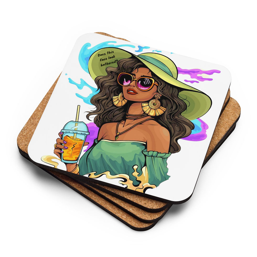 Lady Cork-back coaster