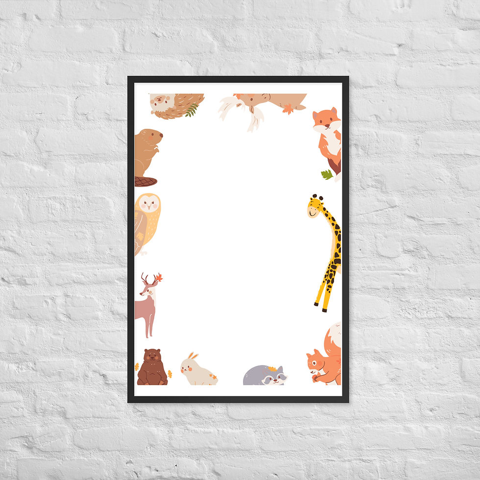 Thumbnail: Cute Animal Framed poster