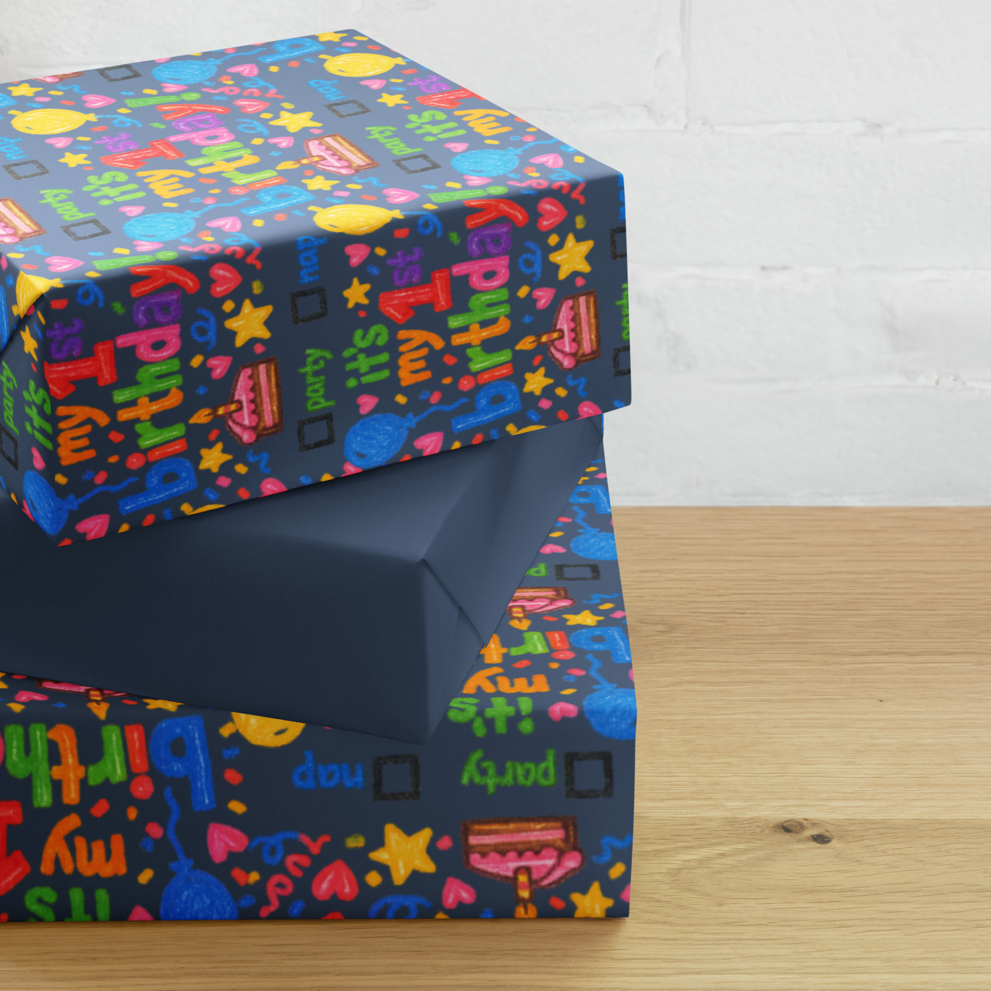 1st Birthday Wrapping paper sheets