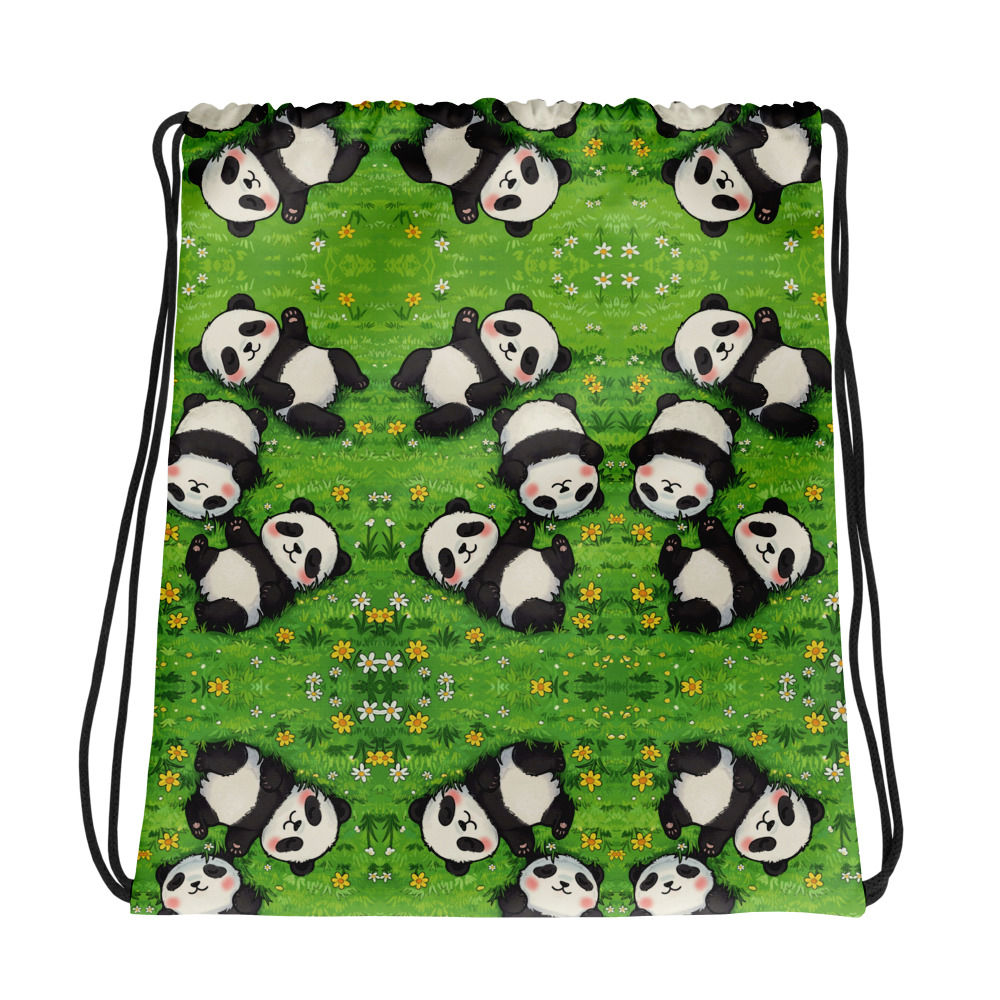 Cute Pandas Drawstring bag