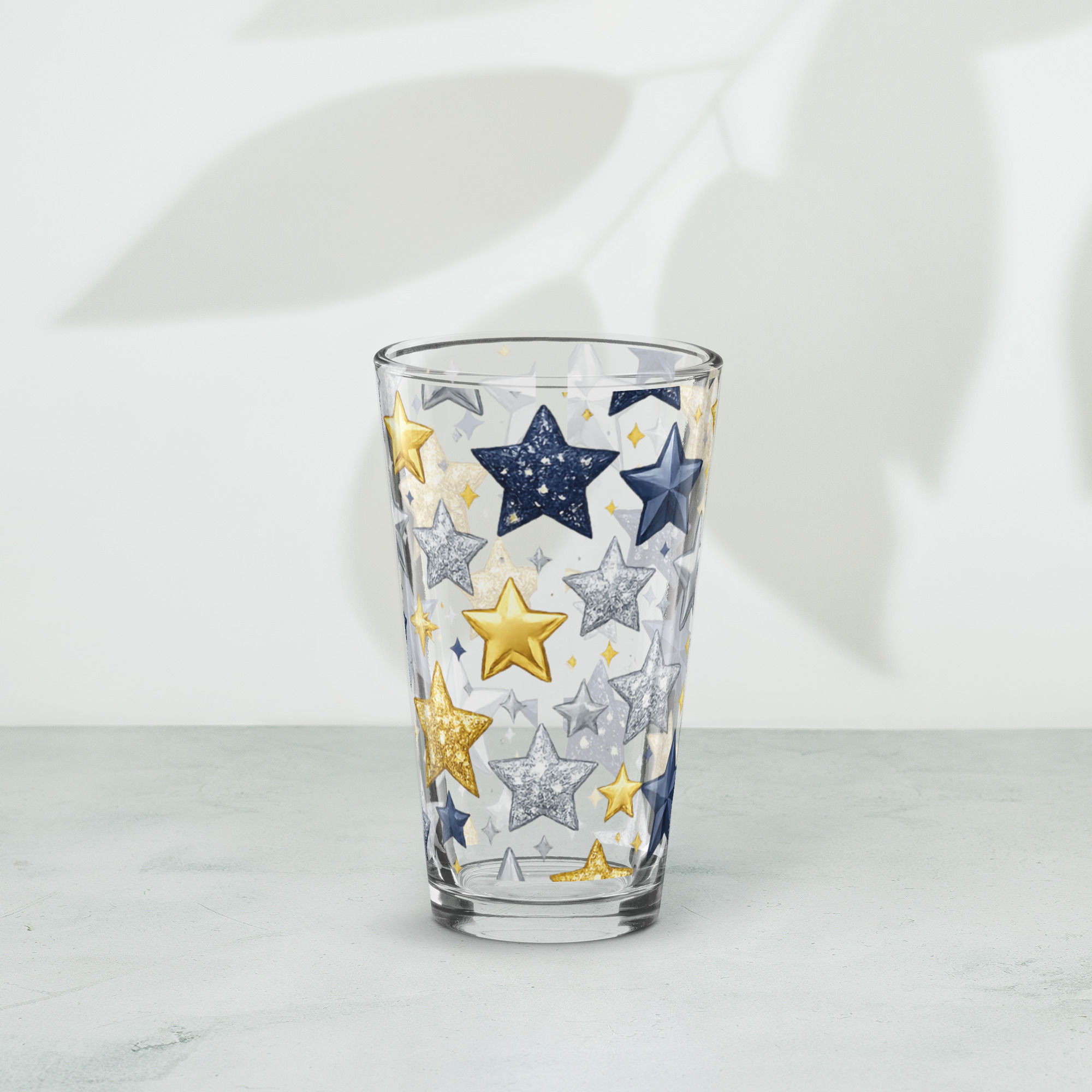 Star Print Shaker pint glass