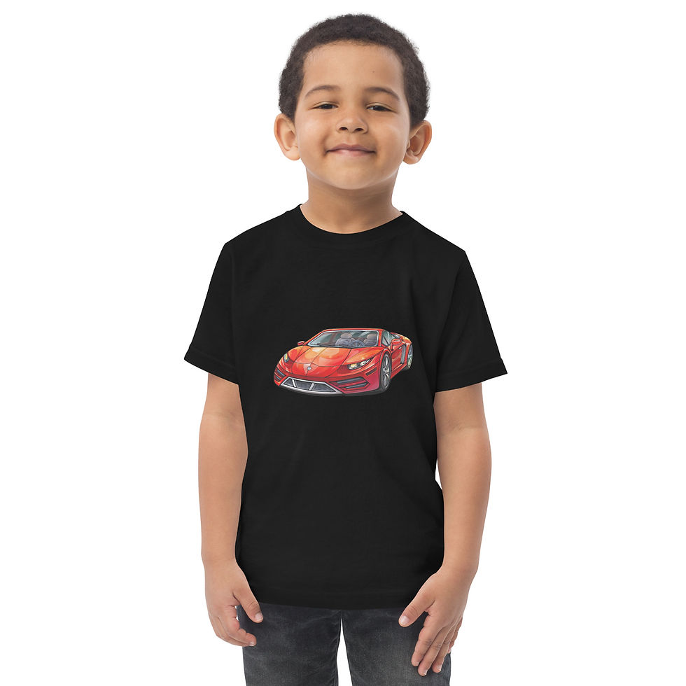 Toddler Red Car jersey t-shirt