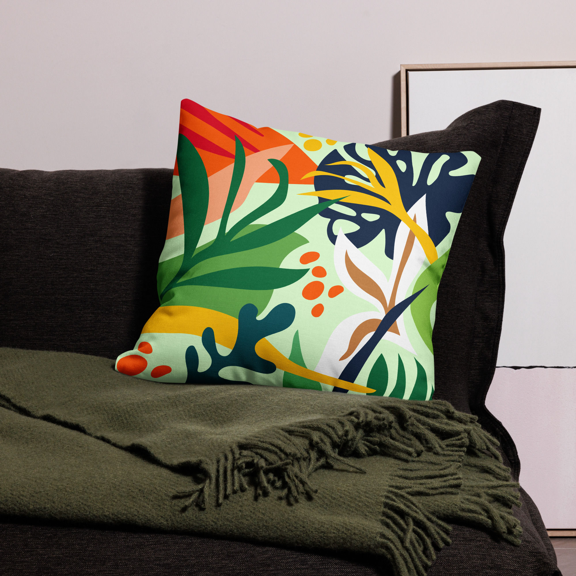 Floral Print Premium Pillow