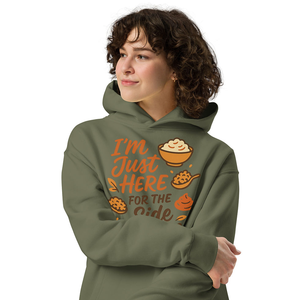 Thumbnail: Here For The Sides Unisex oversized hoodie