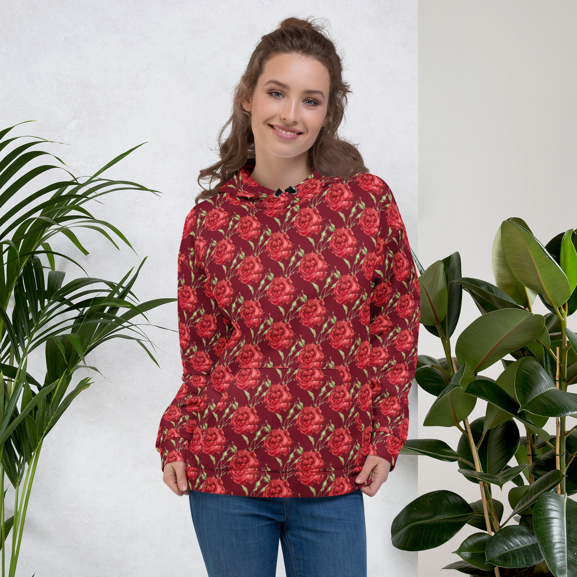 Women's Red Roses Hoodie