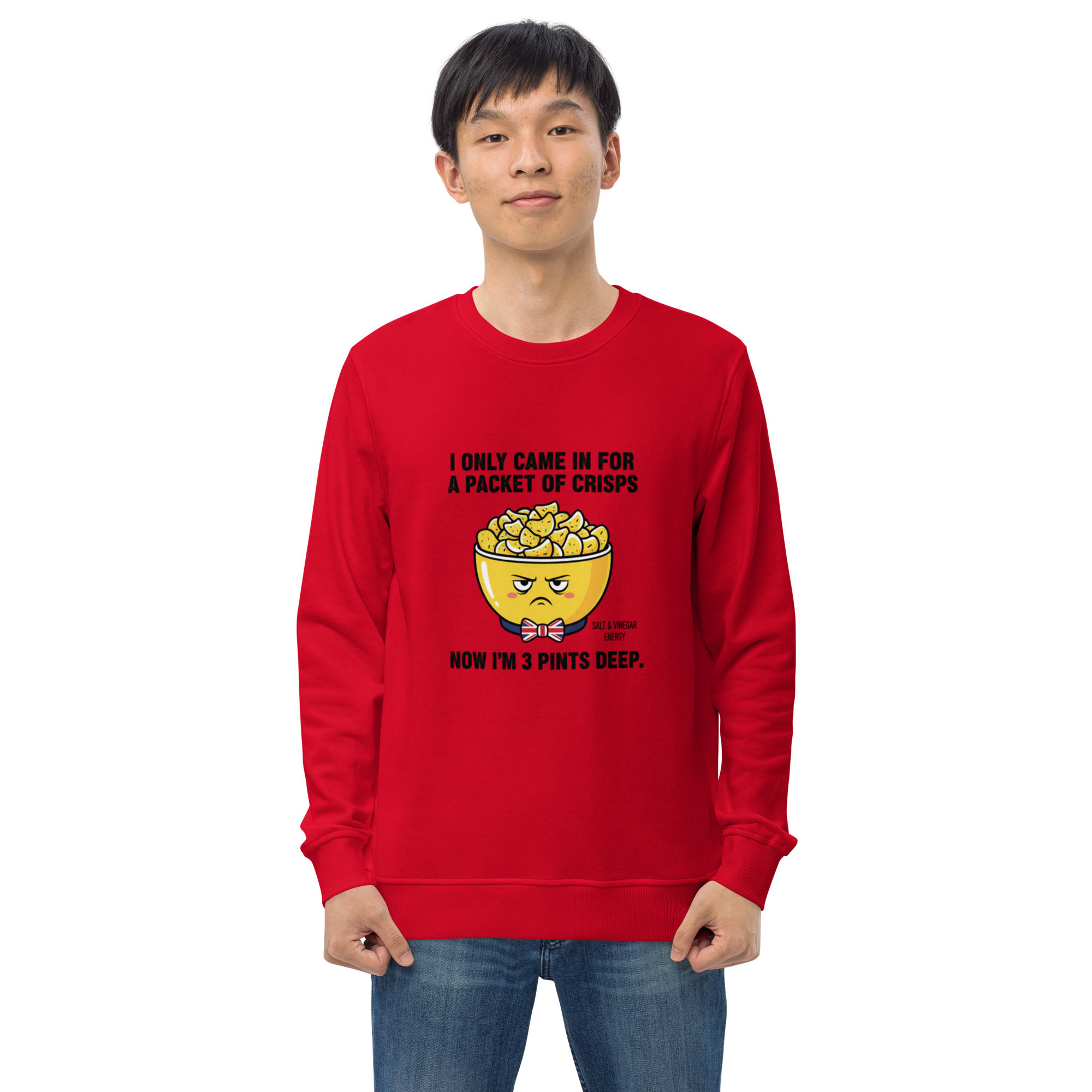 Packet of crisps organic sweatshirt