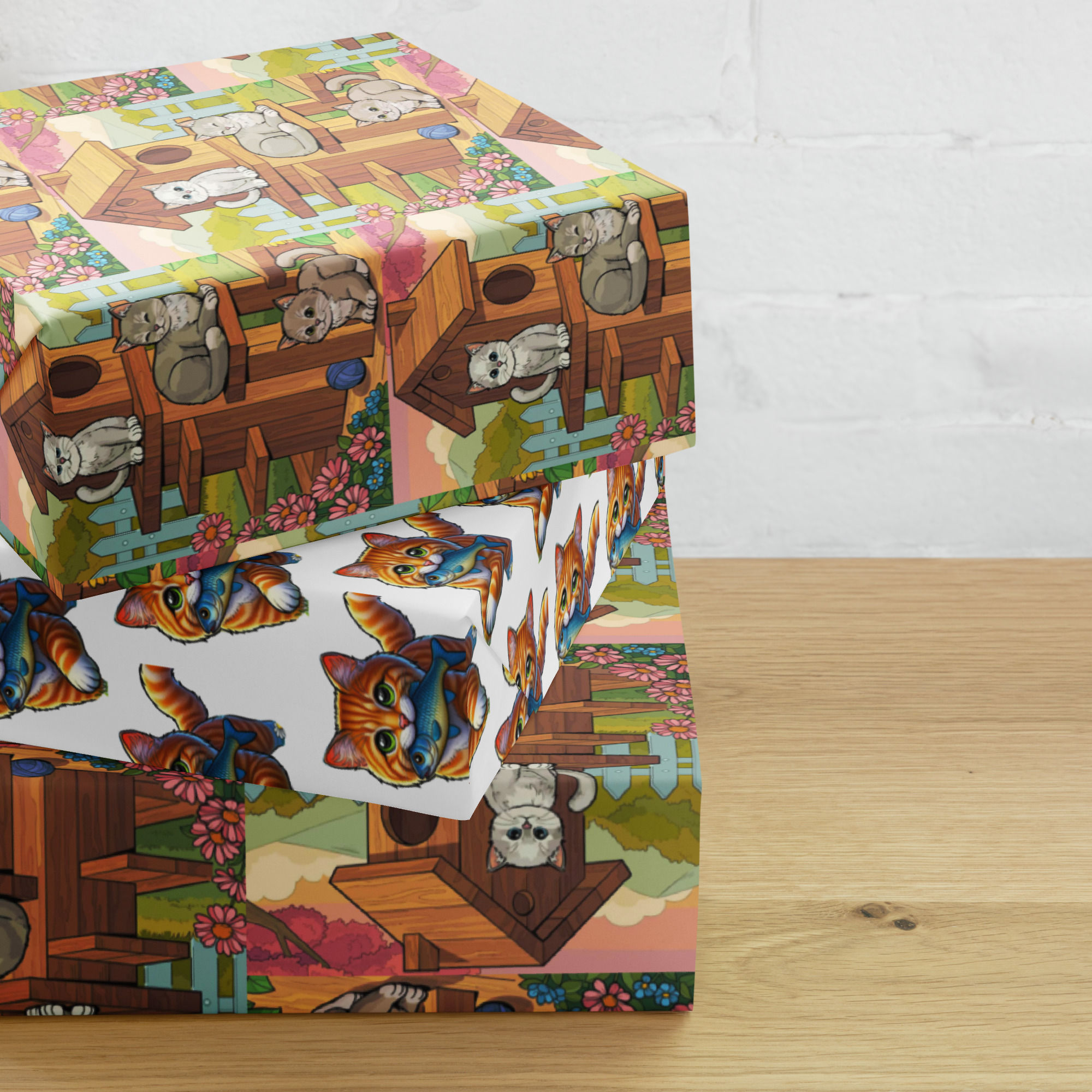 Kitten Wrapping paper sheets