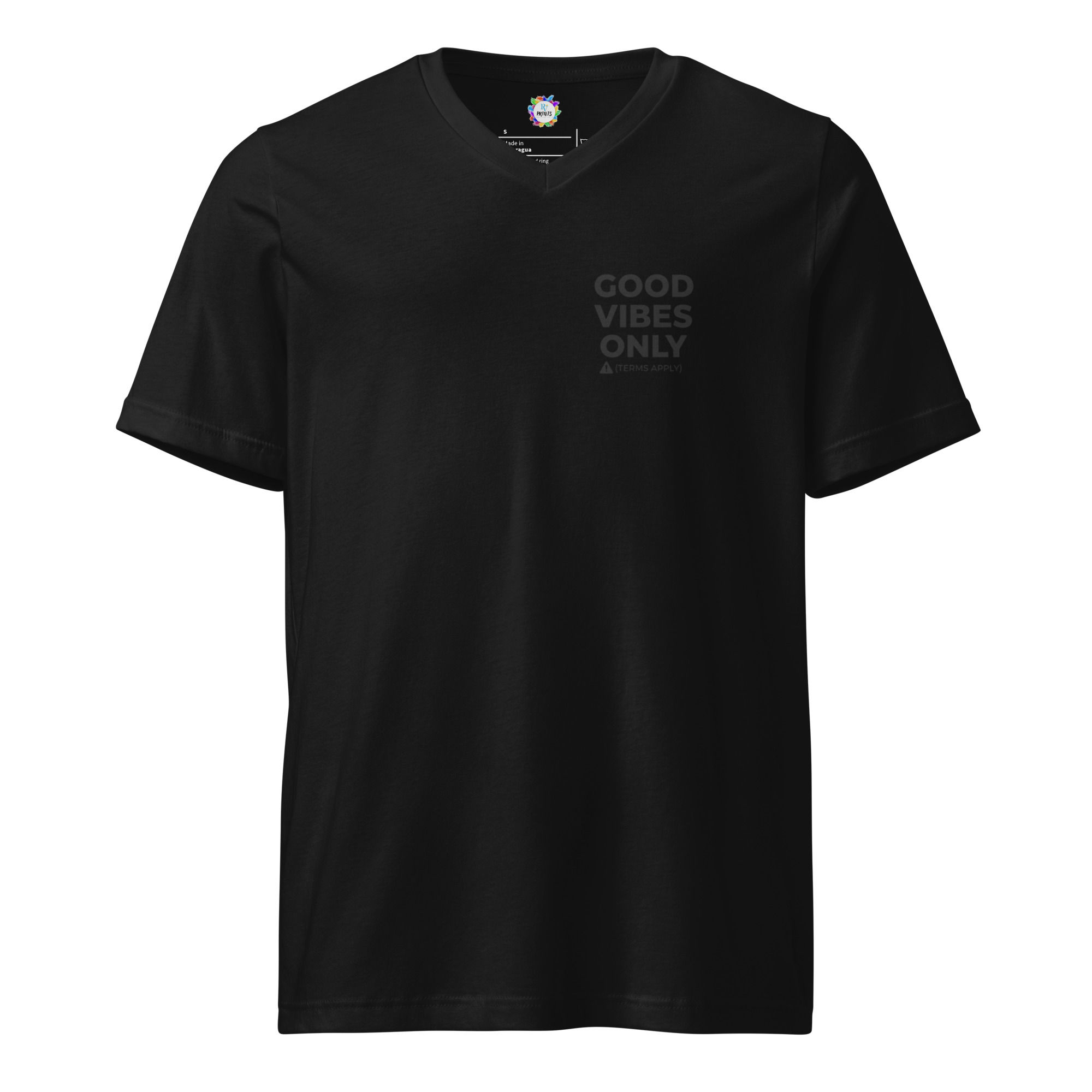 Good Vibes Unisex Short Sleeve V-Neck T-Shirt