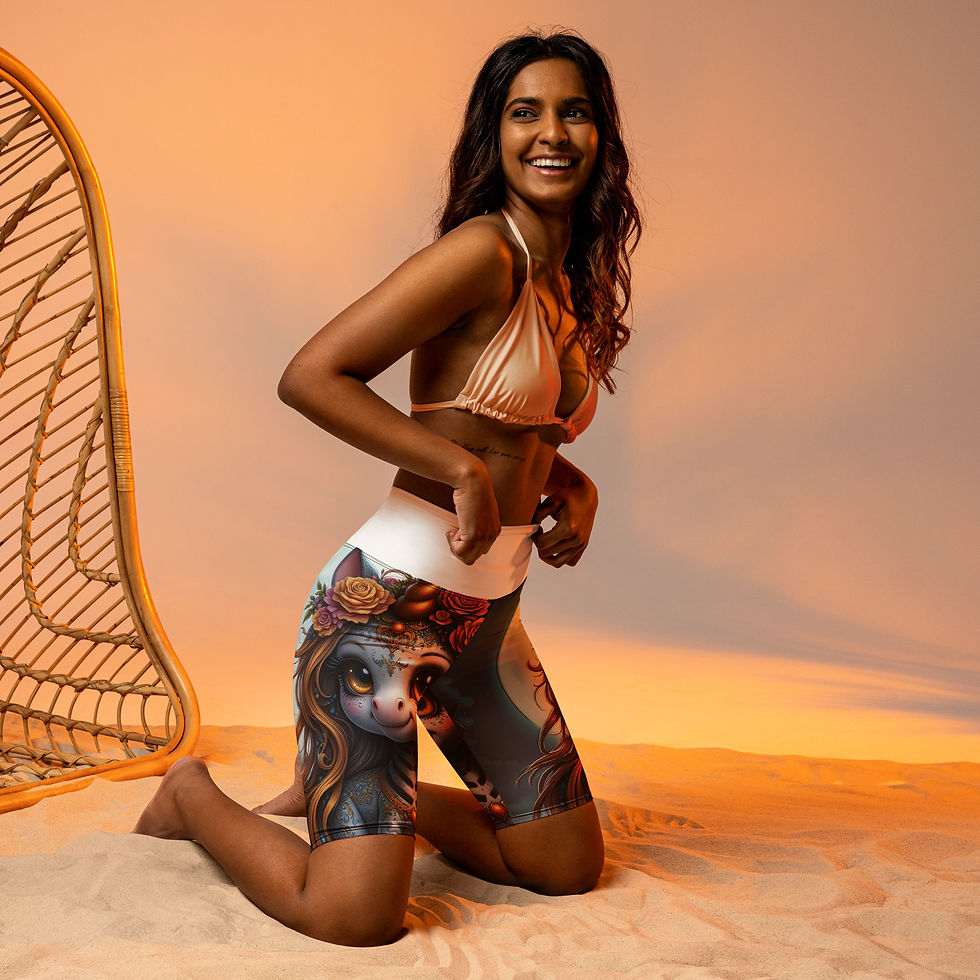 Spooky Unicorn Biker Shorts