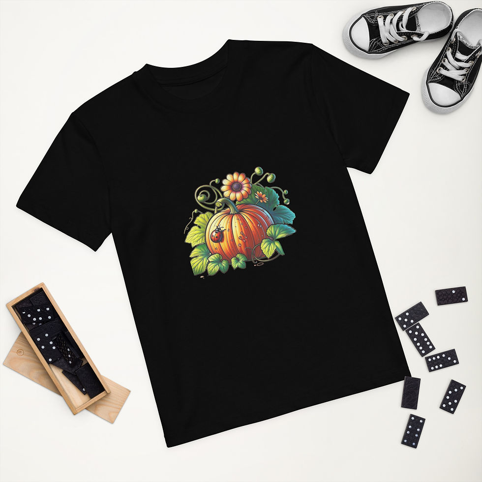 Organic Pumpkin cotton kids t-shirt