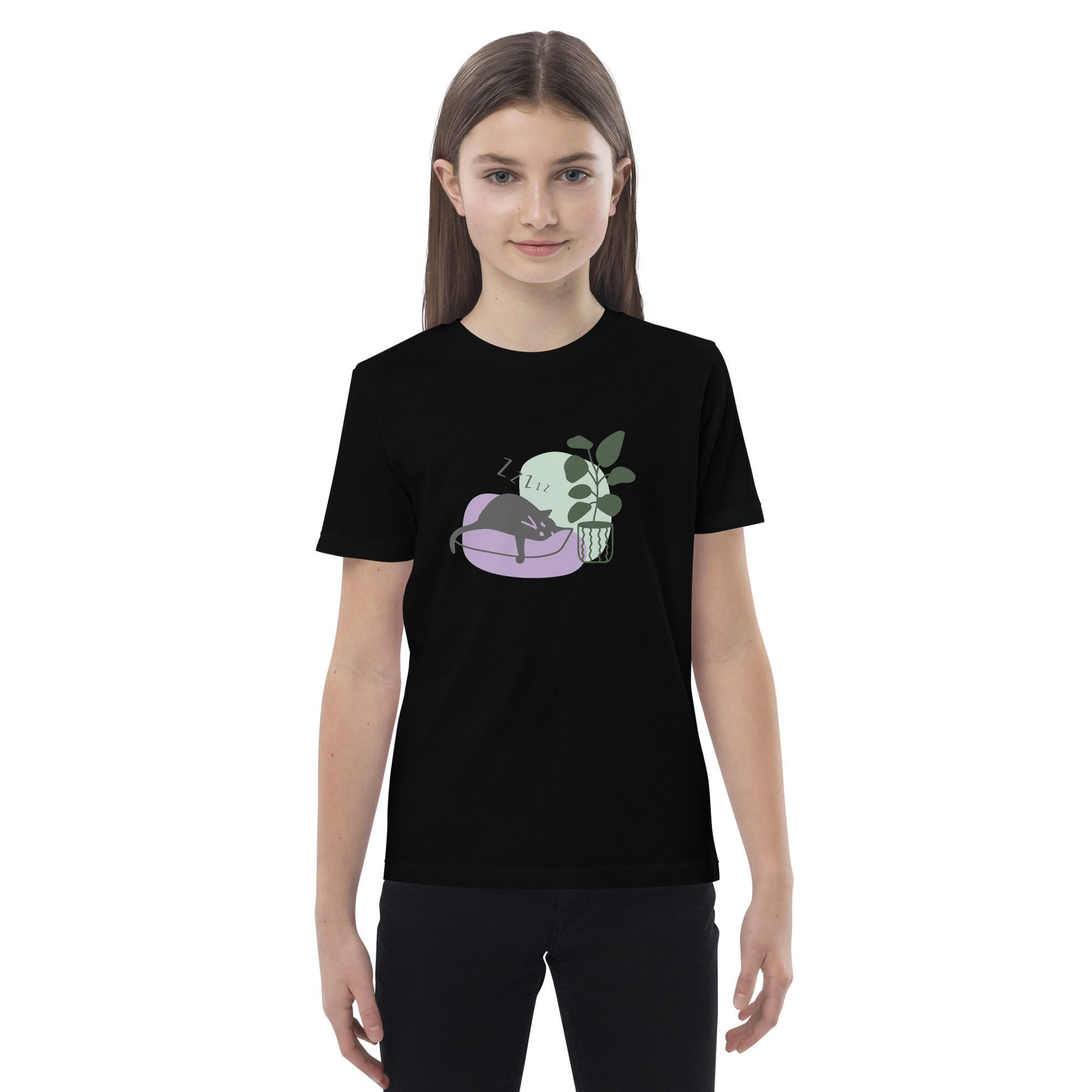 Organic Cat cotton kids t-shirt