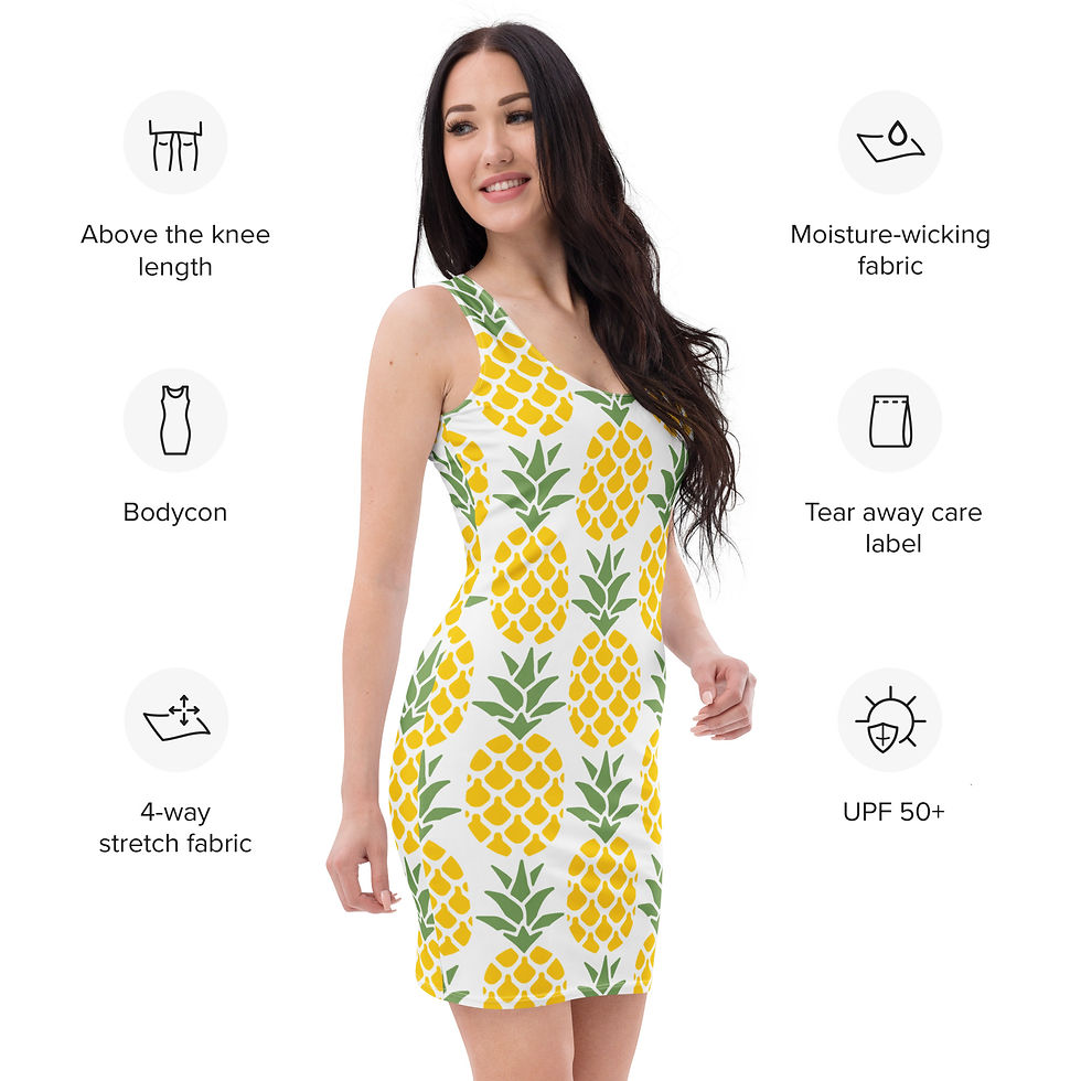 Pineapple Bodycon dress