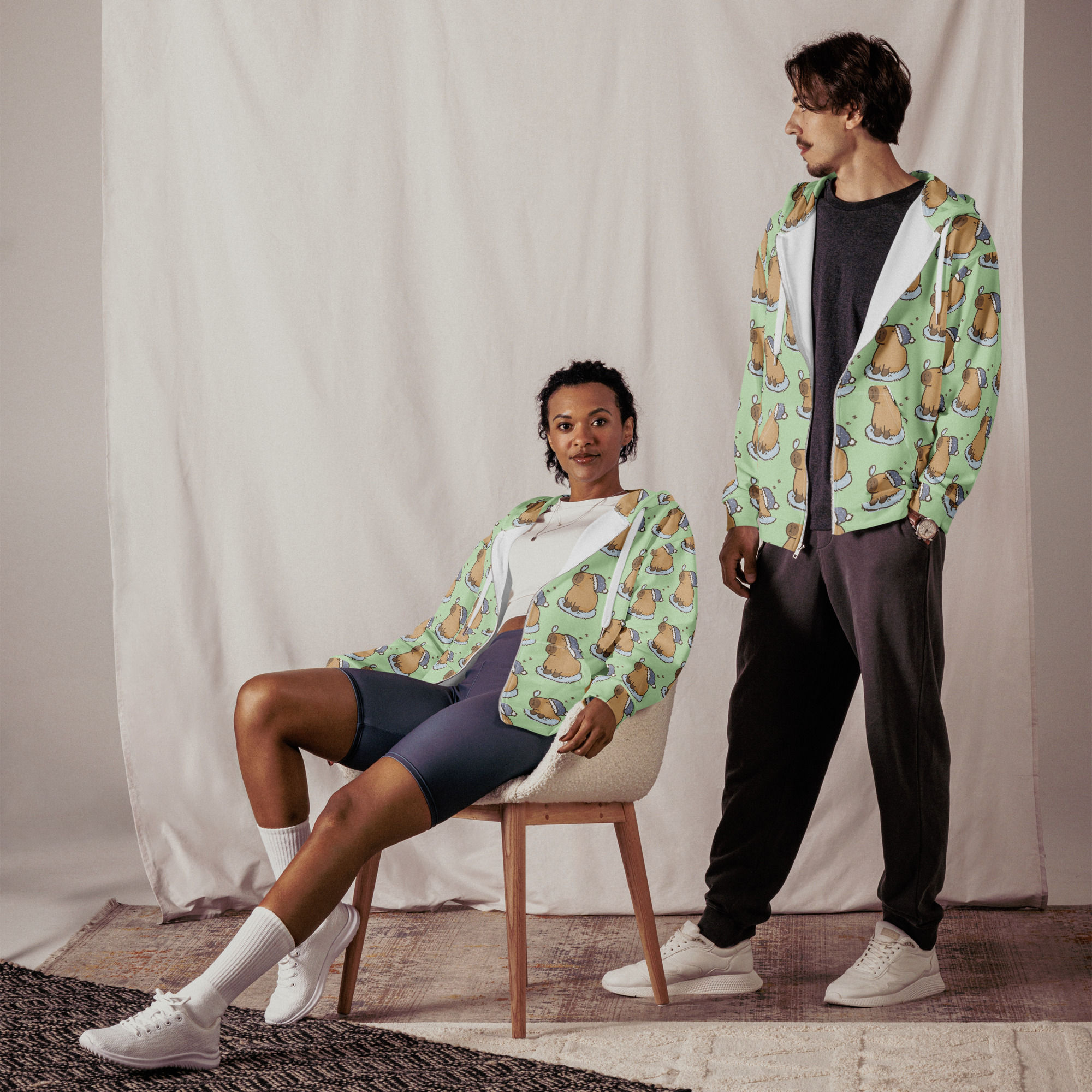 Capybara Unisex zip hoodie