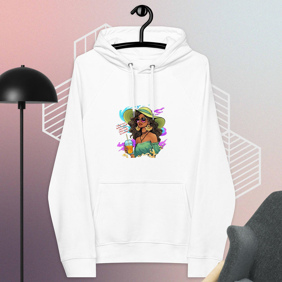 Thumbnail: Womens 5 Mins eco raglan hoodie