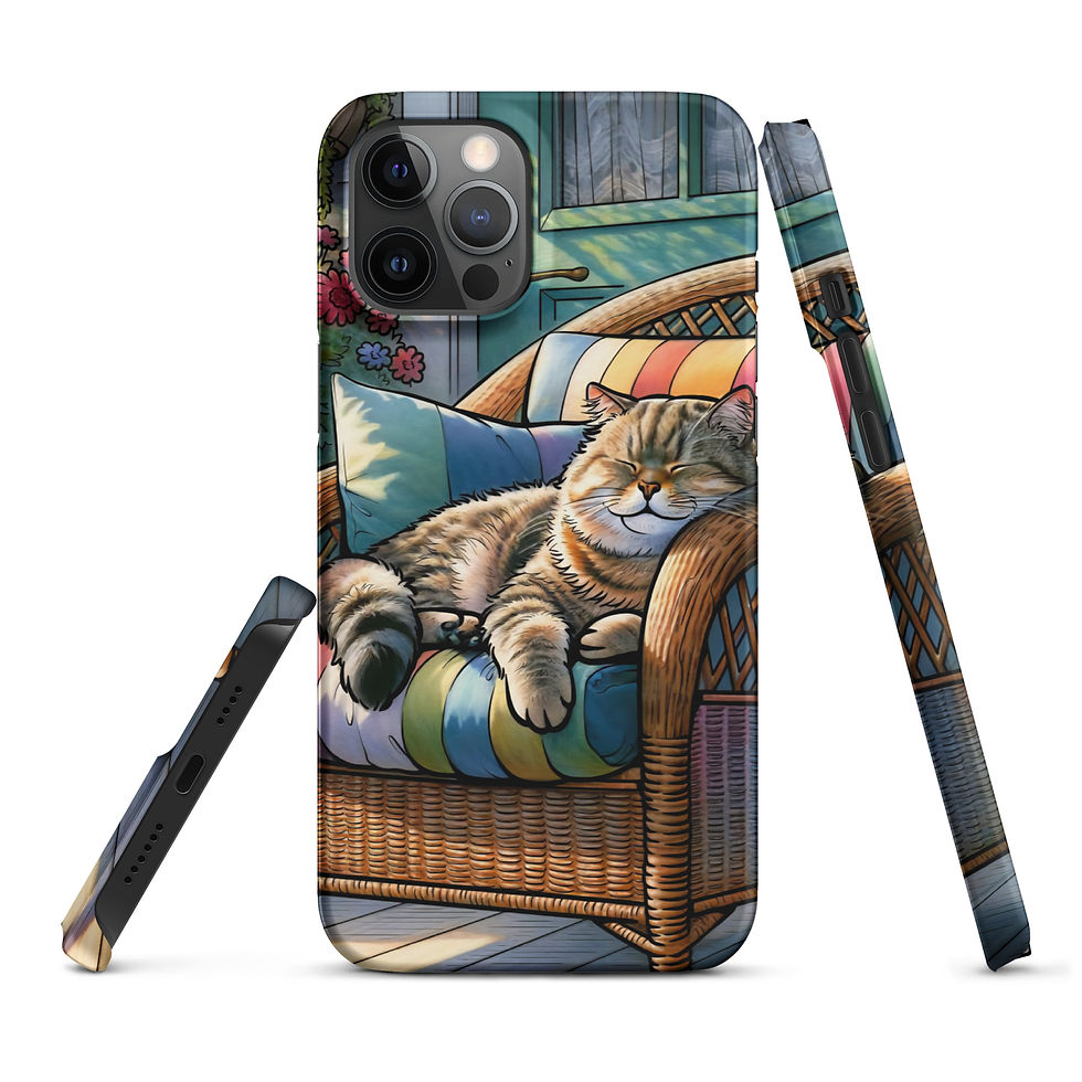 Thumbnail: Cute Sleeping Cat Snap case for iPhone®