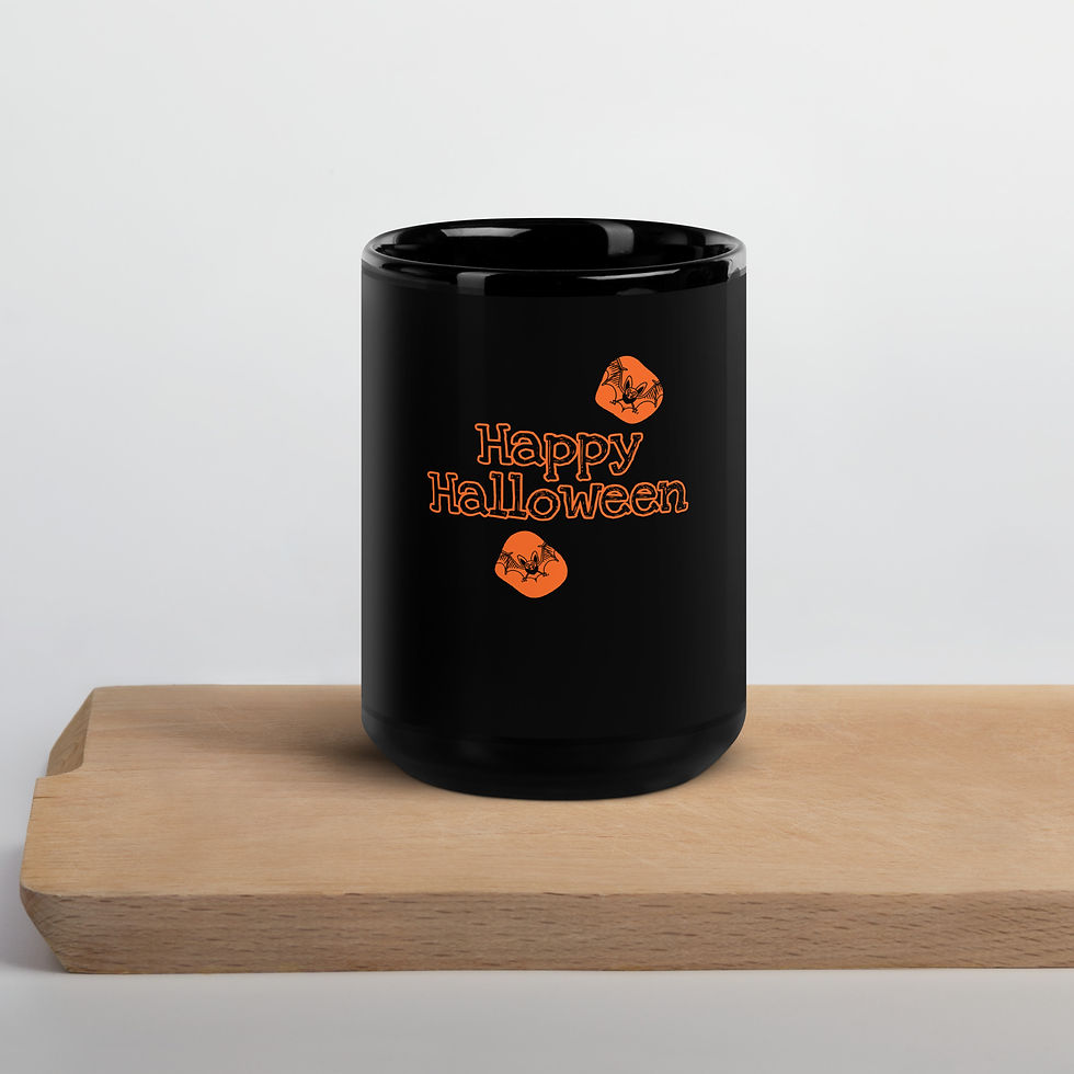 Thumbnail: Happy Halloween Black Glossy Mug