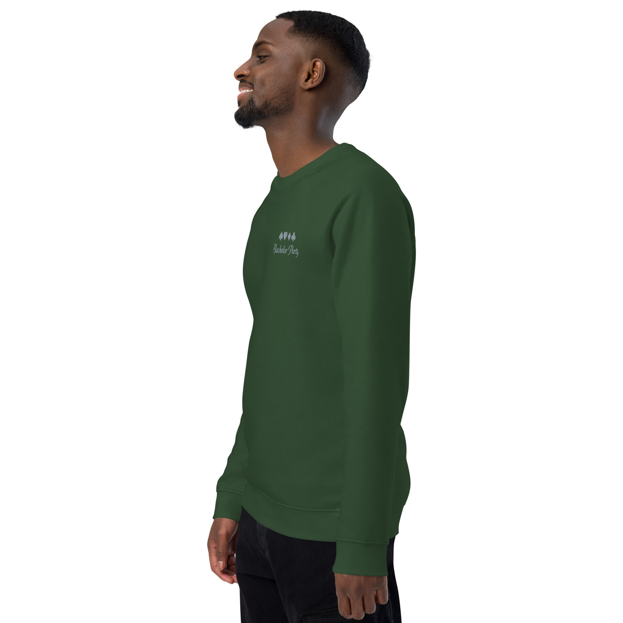 Bachelor Party organic raglan sweatshirt