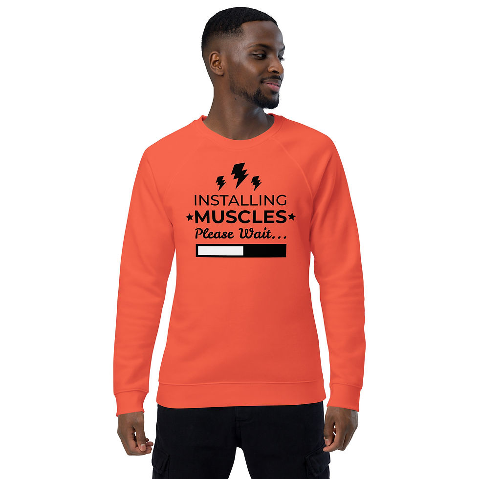 Thumbnail: Muscles Installing organic raglan sweatshirt
