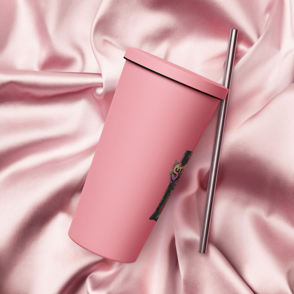 Thumbnail: Stay Wild Insulated tumbler with a straw